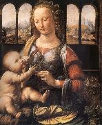 LEONARDO da Vinci Madonna with the carnation Spain oil painting artist